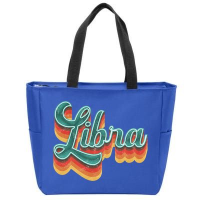 Retro Libra Vintage Retro Style Libra Zodiac Meaningful Gift Zip Tote Bag