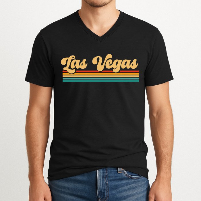 Retro Las Vegas V-Neck T-Shirt