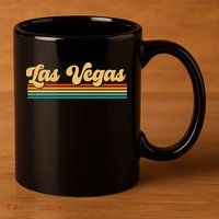 Retro Las Vegas 11oz C Handle Ceramic Mug