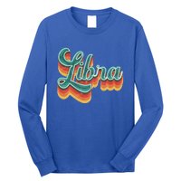 Retro Libra Vintage Retro Style Libra Zodiac Cool Gift Long Sleeve Shirt