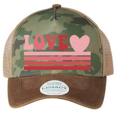 Rainbow Love Valentine Graphic Legacy Tie Dye Trucker Hat