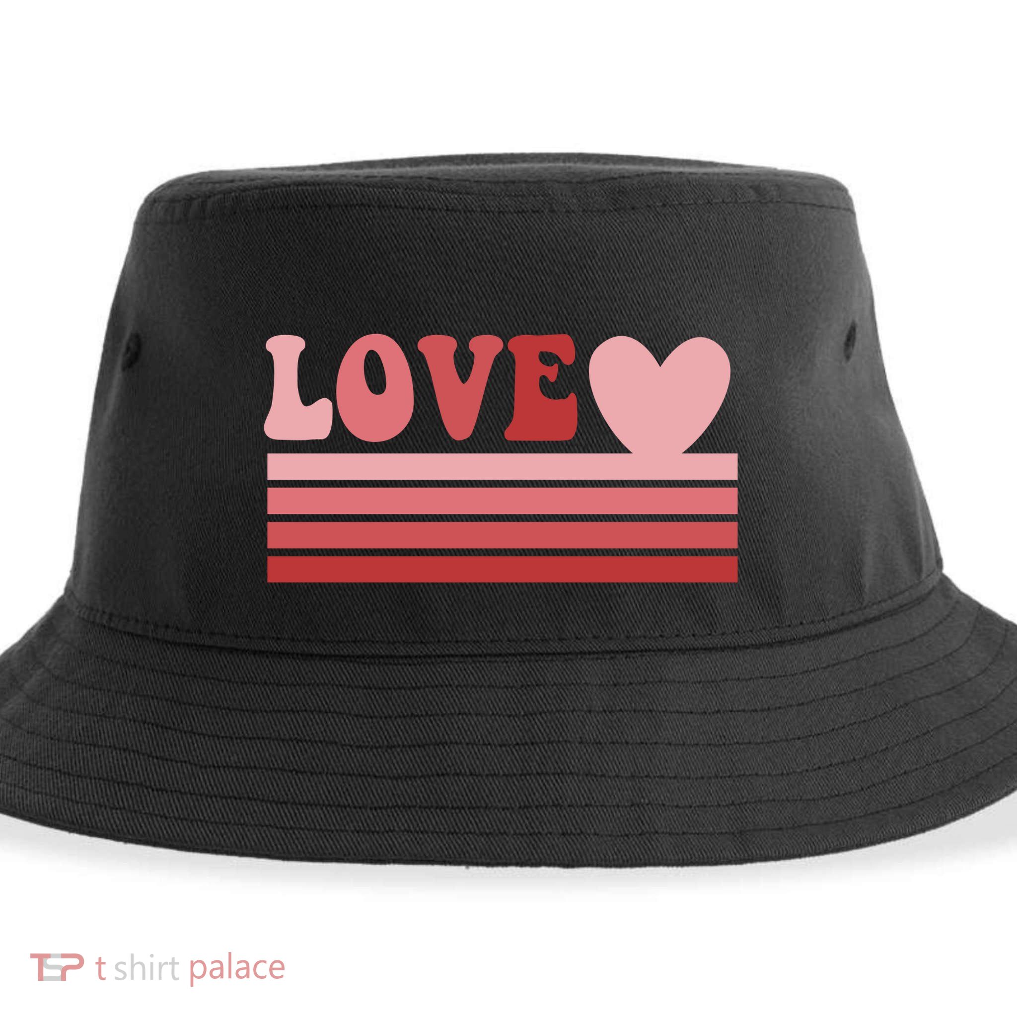 Rainbow Love Valentine Graphic Sustainable Bucket Hat