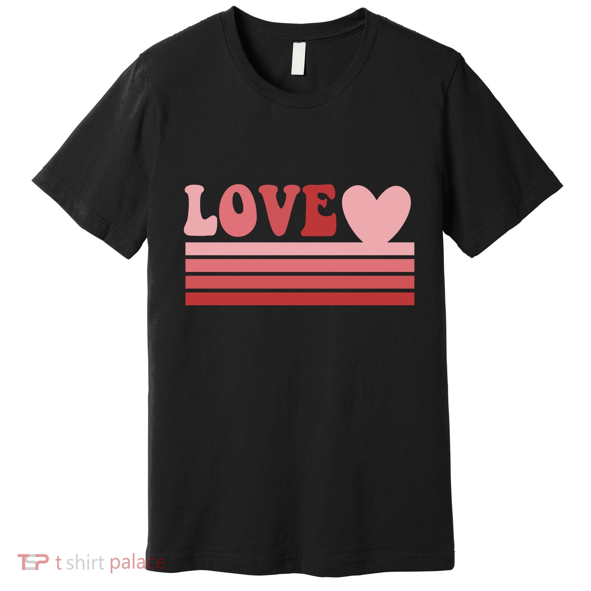 Rainbow Love Valentine Graphic Premium T-Shirt