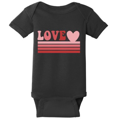 Rainbow Love Valentine Graphic Baby Bodysuit