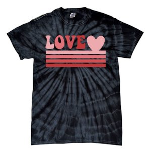 Rainbow Love Valentine Graphic Tie-Dye T-Shirt