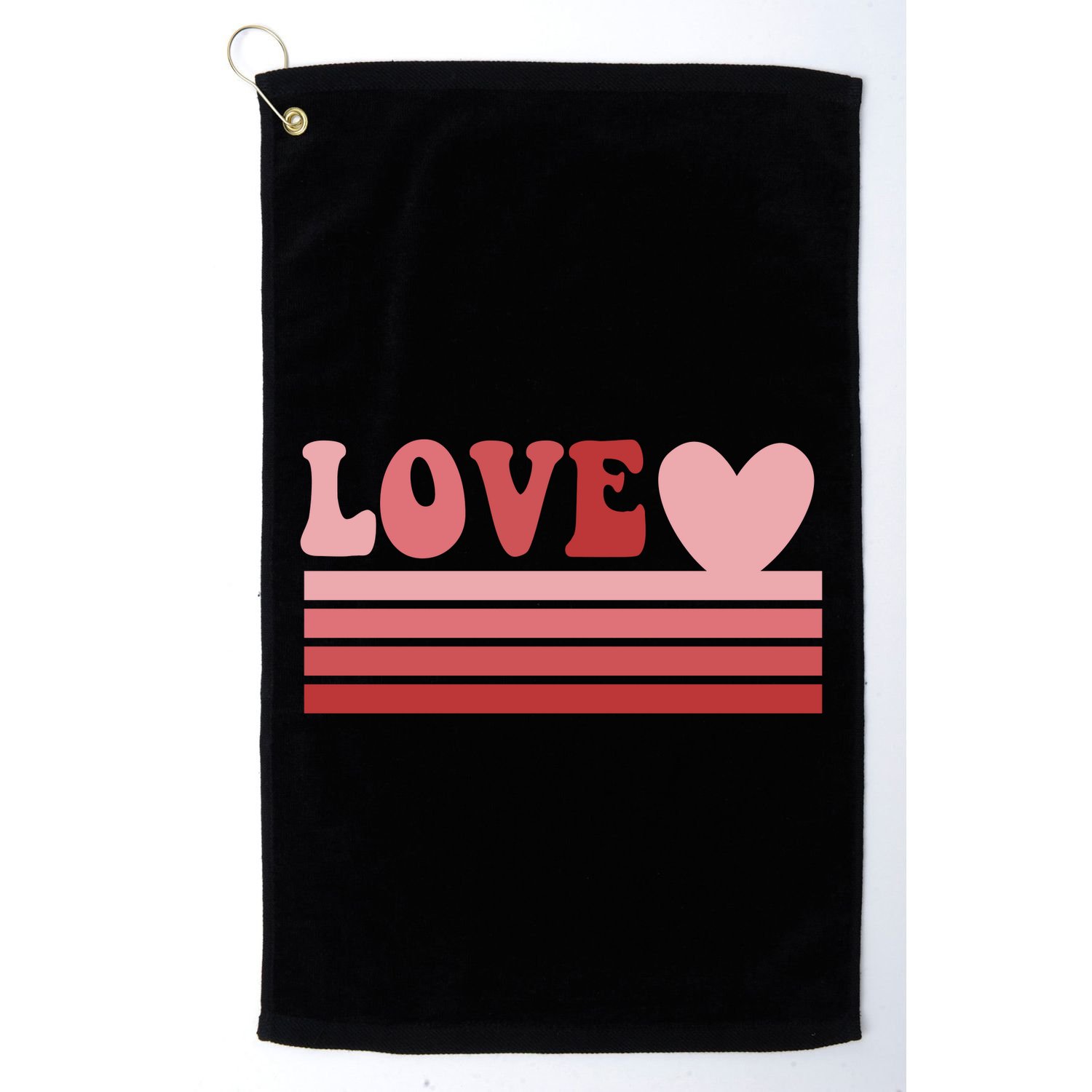 Rainbow Love Valentine Graphic Golf Towel