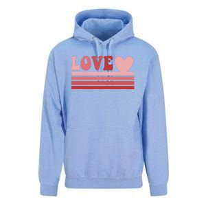 Rainbow Love Valentine Graphic Unisex Surf Hoodie