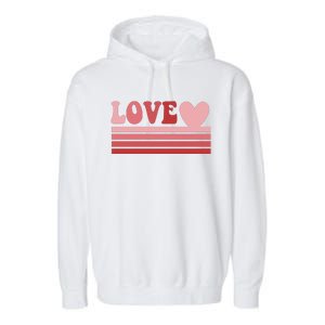 Rainbow Love Valentine Graphic Garment-Dyed Fleece Hoodie