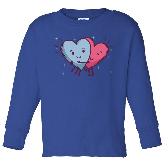 Rotic Loving Valentine's Day Hearts For Lovers Gift Toddler Long Sleeve Shirt