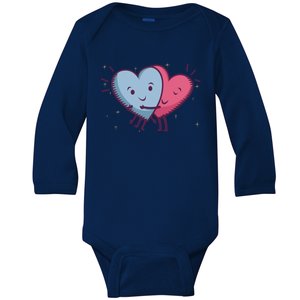 Rotic Loving Valentine's Day Hearts For Lovers Gift Baby Long Sleeve Bodysuit