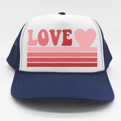 Retro Love Valentines Day Cute Heart Trucker Hat