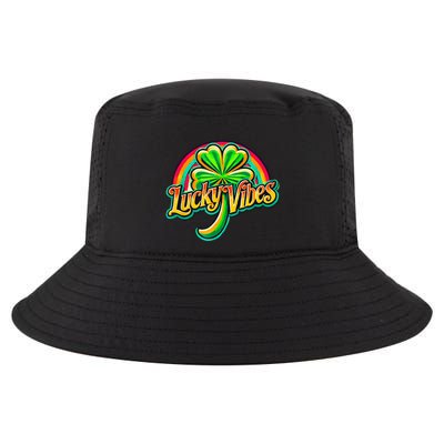 Retro Lucky Vibes St. Patrick’S Day Irish Four Leaf Clover Cool Comfort Performance Bucket Hat
