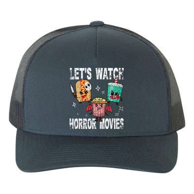 Retro Lets Watch Horror Movies Cute Halloween Costume Yupoong Adult 5-Panel Trucker Hat