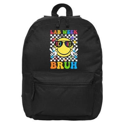 Retro Lab Week Bruh 2025 Lab Scientist For Teacher Student 16 in Basic Backpack