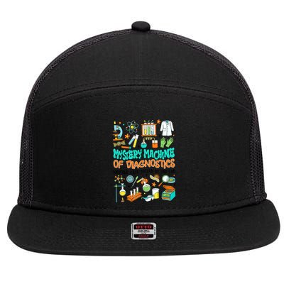 Retro Lab Week Medical Lab.Tech Patient Care Tech 7 Panel Mesh Trucker Snapback Hat