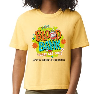 Retro Lab Week 2025 Blood Bank Team Mls Mlt Lab Scientist Comfort Colors Boxy T-Shirt