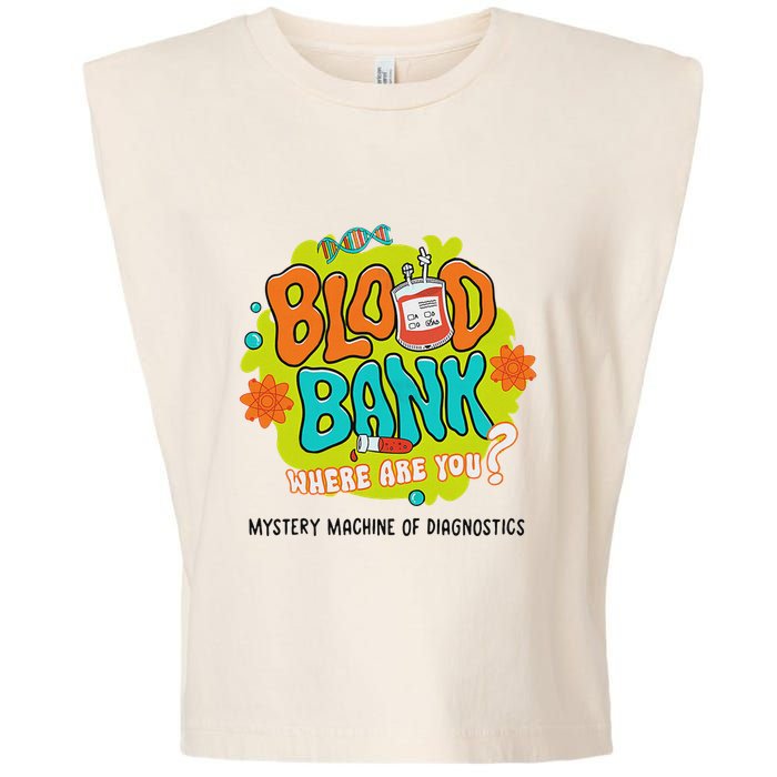Retro Lab Week 2025 Blood Bank Team Mls Mlt Lab Scientist Garment-Dyed Women's Muscle Tee