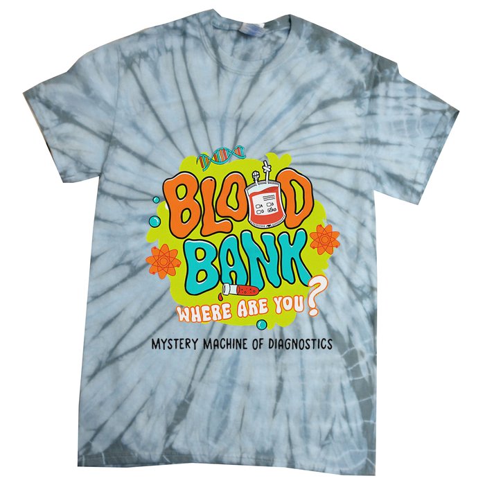 Retro Lab Week 2025 Blood Bank Team Mls Mlt Lab Scientist Tie-Dye T-Shirt