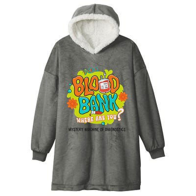 Retro Lab Week 2025 Blood Bank Team Mls Mlt Lab Scientist Hooded Wearable Blanket