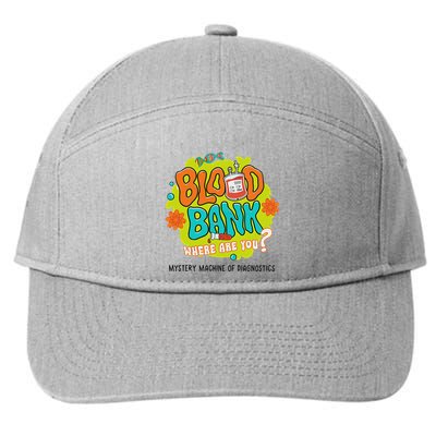 Retro Lab Week 2025 Blood Bank Team Mls Mlt Lab Scientist 7-Panel Snapback Hat