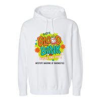 Retro Lab Week 2025 Blood Bank Team Mls Mlt Lab Scientist Garment-Dyed Fleece Hoodie