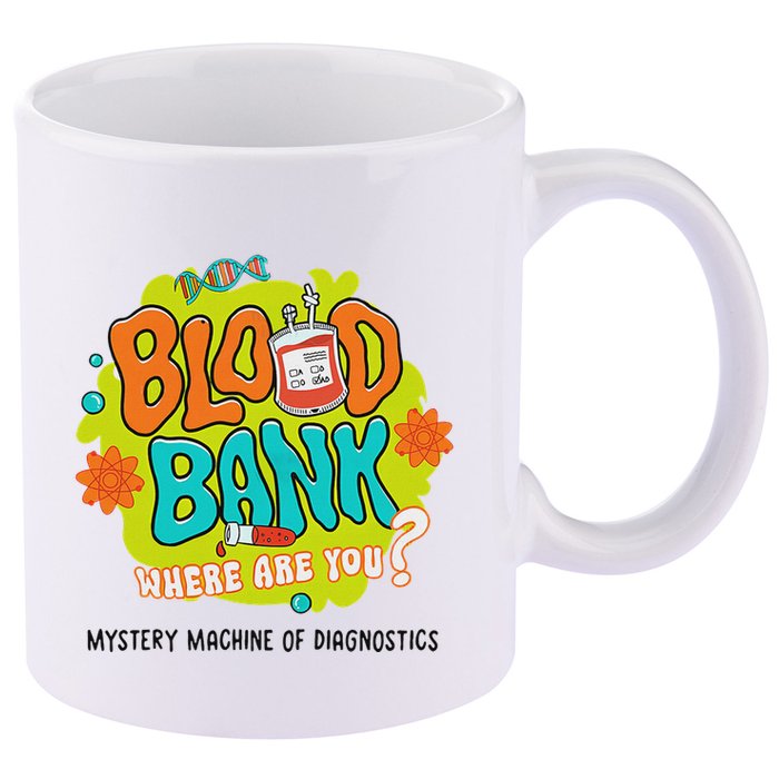 Retro Lab Week 2025 Blood Bank Team Mls Mlt Lab Scientist 11oz C Handle Ceramic Mug