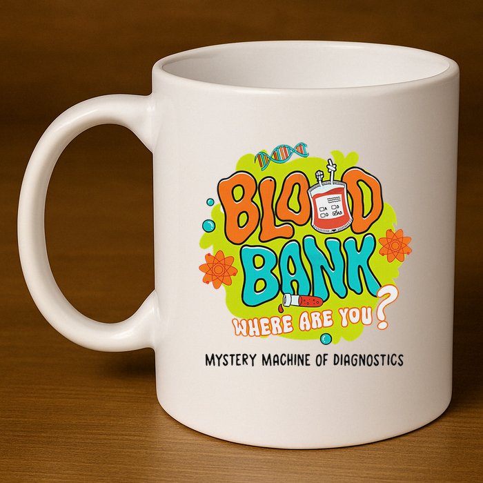 Retro Lab Week 2025 Blood Bank Team Mls Mlt Lab Scientist 11oz C Handle Ceramic Mug