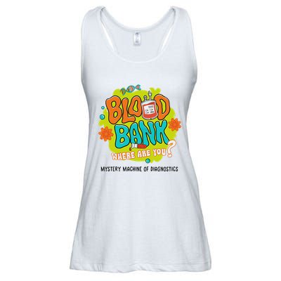 Retro Lab Week 2025 Blood Bank Team Mls Mlt Lab Scientist Ladies Essential Flowy Tank