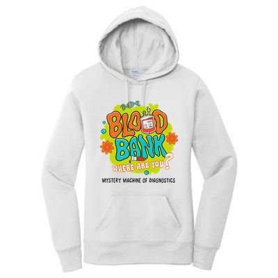 Retro Lab Week 2025 Blood Bank Team Mls Mlt Lab Scientist Women's Pullover Hoodie