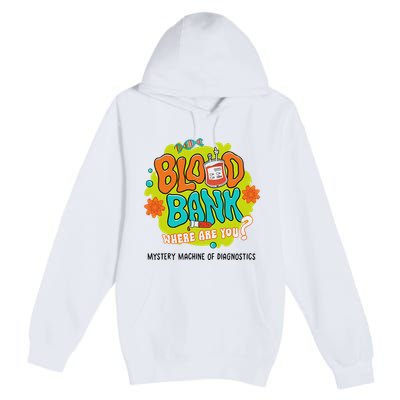 Retro Lab Week 2025 Blood Bank Team Mls Mlt Lab Scientist Premium Pullover Hoodie