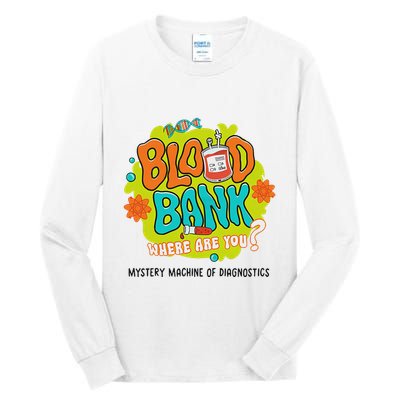 Retro Lab Week 2025 Blood Bank Team Mls Mlt Lab Scientist Tall Long Sleeve T-Shirt
