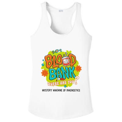 Retro Lab Week 2025 Blood Bank Team Mls Mlt Lab Scientist Ladies PosiCharge Competitor Racerback Tank