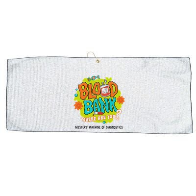 Retro Lab Week 2025 Blood Bank Team Mls Mlt Lab Scientist Large Microfiber Waffle Golf Towel