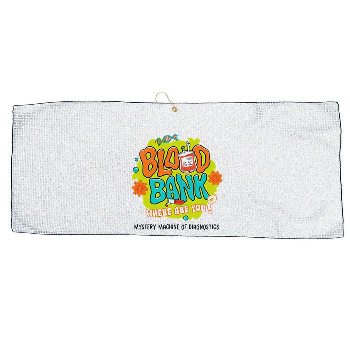 Retro Lab Week 2025 Blood Bank Team Mls Mlt Lab Scientist Large Microfiber Waffle Golf Towel