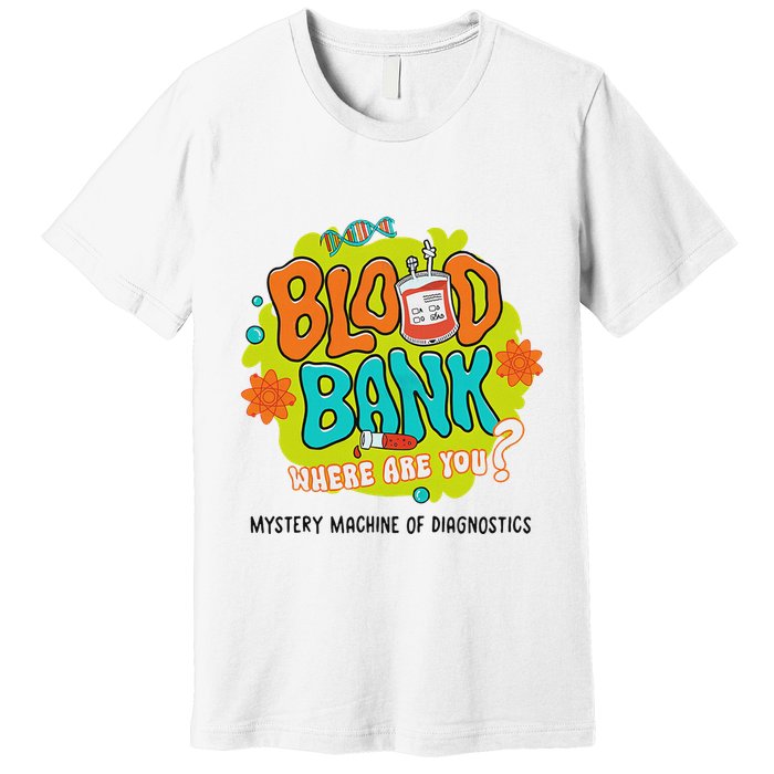 Retro Lab Week 2025 Blood Bank Team Mls Mlt Lab Scientist Premium T-Shirt