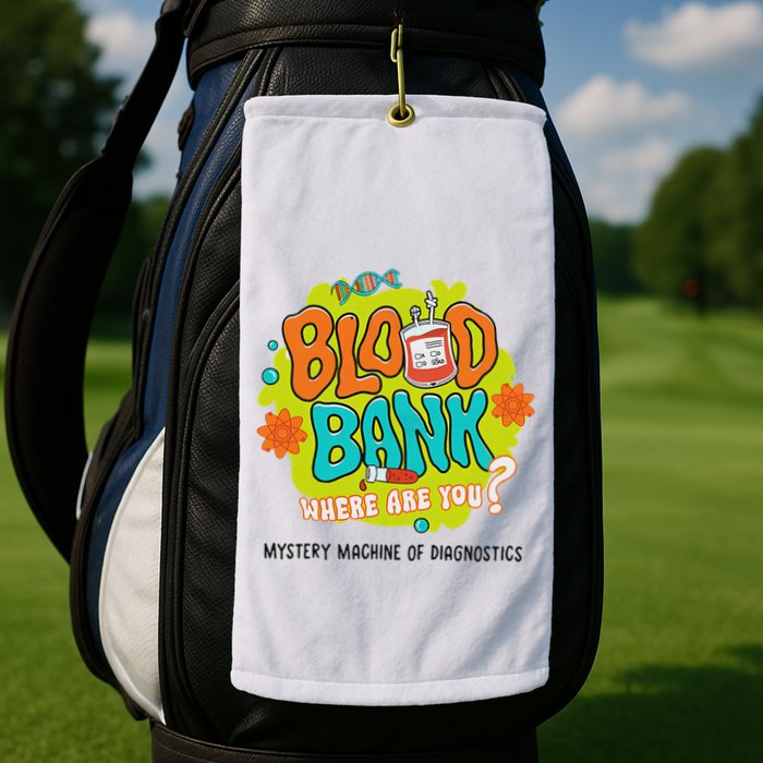 Retro Lab Week 2025 Blood Bank Team Mls Mlt Lab Scientist Golf Towel
