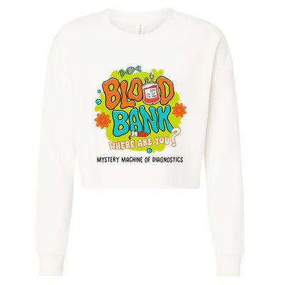 Retro Lab Week 2025 Blood Bank Team Mls Mlt Lab Scientist Cropped Pullover Crew