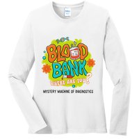 Retro Lab Week 2025 Blood Bank Team Mls Mlt Lab Scientist Ladies Long Sleeve Shirt