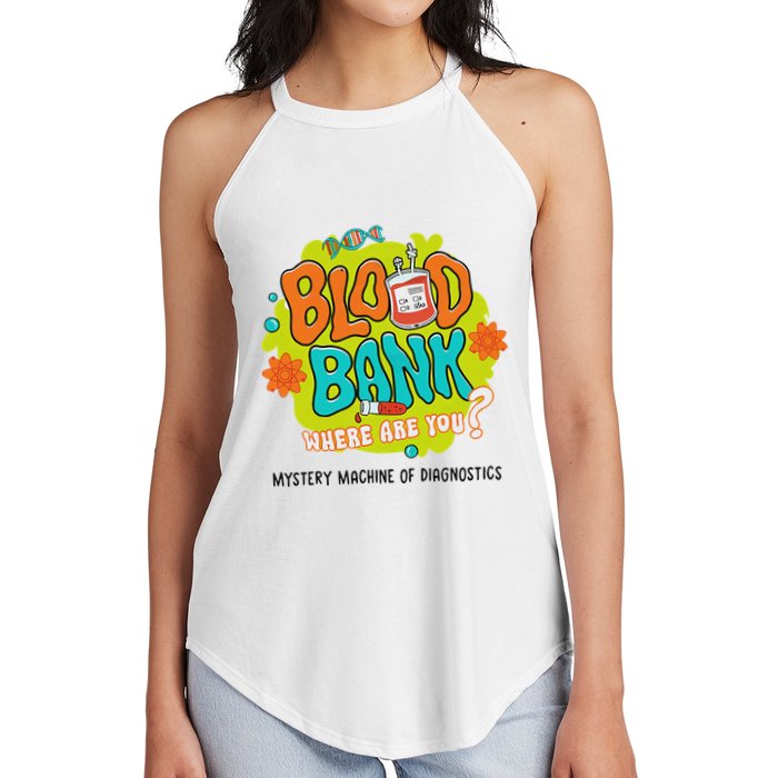 Retro Lab Week 2025 Blood Bank Team Mls Mlt Lab Scientist Women's Perfect Tri Rocker Tank