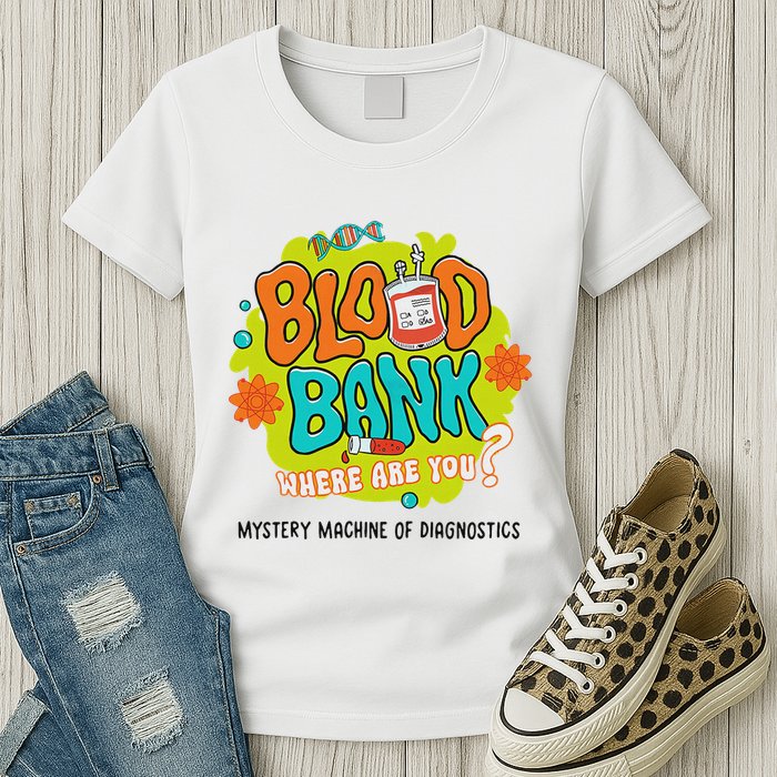 Retro Lab Week 2025 Blood Bank Team Mls Mlt Lab Scientist Womens T-Shirt