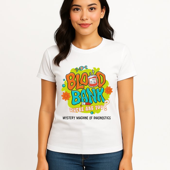 Retro Lab Week 2025 Blood Bank Team Mls Mlt Lab Scientist Womens T-Shirt