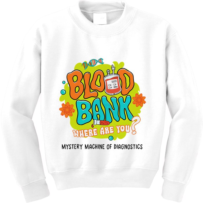 Retro Lab Week 2025 Blood Bank Team Mls Mlt Lab Scientist Kids Sweatshirt