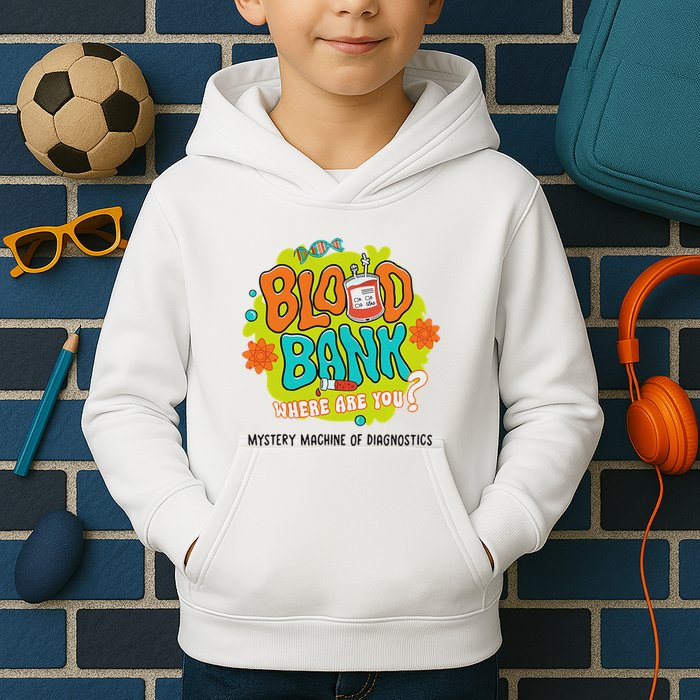 Retro Lab Week 2025 Blood Bank Team Mls Mlt Lab Scientist Kids Hoodie