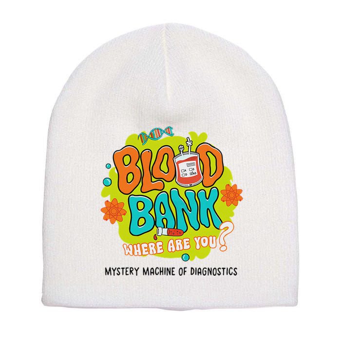 Retro Lab Week 2025 Blood Bank Team Mls Mlt Lab Scientist Short Acrylic Beanie