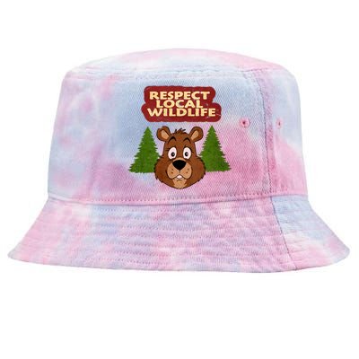 Respect Local Wildlife Tie-Dyed Bucket Hat