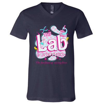 Retro Lab Week 2024 Medical Lab Tech Team Patient Care Tech V-Neck T-Shirt