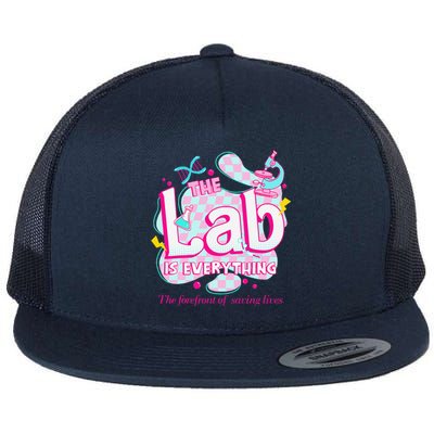 Retro Lab Week 2024 Medical Lab Tech Team Patient Care Tech Flat Bill Trucker Hat