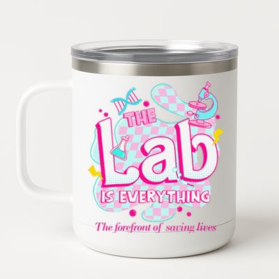 Retro Lab Week 2024 Medical Lab Tech Team Patient Care Tech 12 oz Stainless Steel Tumbler Cup