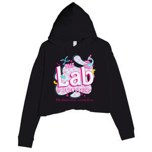 Retro Lab Week 2024 Medical Lab Tech Team Patient Care Tech Crop Fleece Hoodie