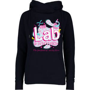 Retro Lab Week 2024 Medical Lab Tech Team Patient Care Tech Womens Funnel Neck Pullover Hood